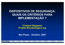 Dispositivos de seguran&ccedil;a