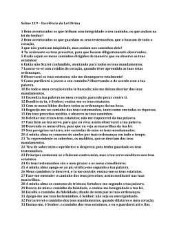 Excel&ecirc;ncia da Lei Divina 1 Bem-aventurados os que