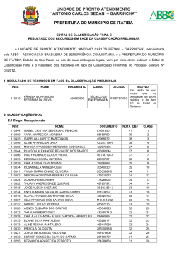 UNIDADE DE PRONTO ATENDIMENTO “ANTONIO CARLOS