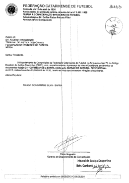 Proc. 313-13 - Federação Catarinense de Futebol