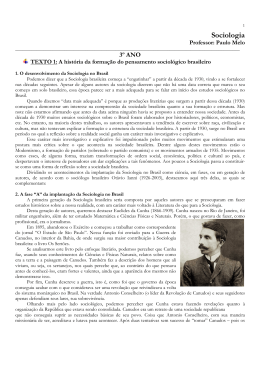 A Sociologia no Brasil