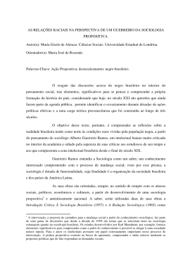 as rela&ccedil;&otilde;es raciais na perspectiva de um guerreiro da