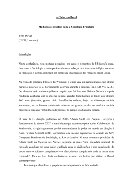 A China e o Brasil &ndash;
