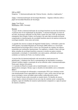 Tom Dwyer - SBPC – Sociedade Brasileira para o Progresso da