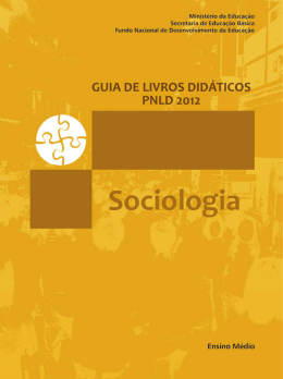 guia do livro did&aacute;tico de Sociologia