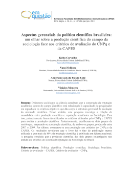Aspectos gerenciais da política científica brasileira