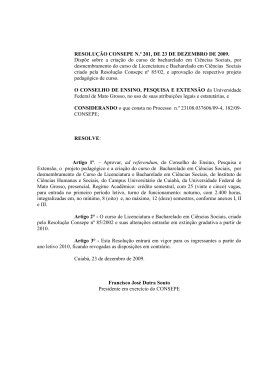 RESOLU&Ccedil;&Atilde;O CONSEPE N.&ordm; 201, DE 23 DE DEZEMBRO DE 2009