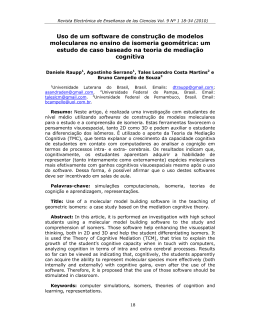Uso de um software de constru&ccedil;&atilde;o de modelos moleculares no
