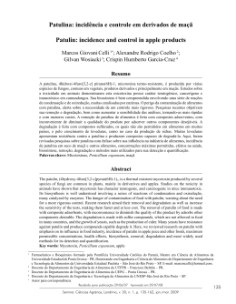 Patulina: incidência e controle em derivados de maçã Patulin
