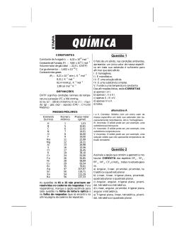 Prova ITA - Qu&iacute;mica