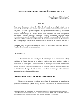 POL&Iacute;TICA E SOCIEDADE DA INFORMA&Ccedil;&Atilde;O - ENANCIB
