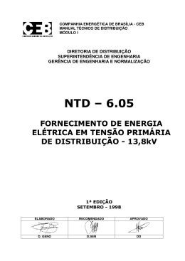 NTD 6.05 - Fornecimento de Energia Elétrica em