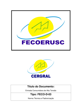 FECO D 03 - Entrada Consumidora de Alta Tens&atilde;o