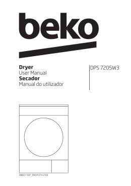 DPS 7205W3 Dryer User Manual Secador Manual do