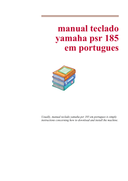 manual teclado yamaha psr 185 em portugues