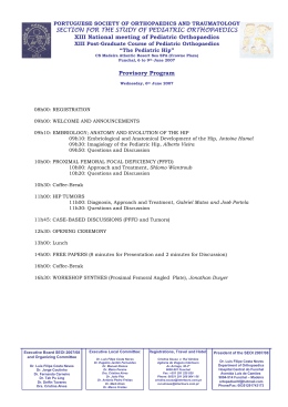 SECTION FOR THE STUDY OF PEDIATRIC ORTHOPAEDICS XIII