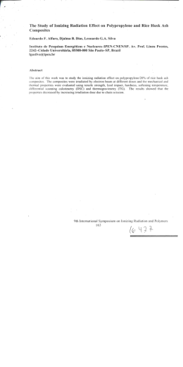 The Study of Ionizing Radiation Effect on Polypropylene and Rice
