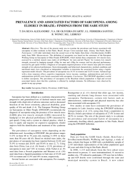 prevalence and associated factors of sarcopenia among elderly in