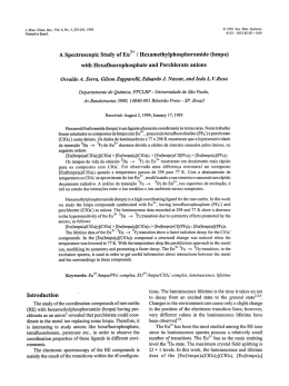A Spectroscopic Study of Eu3+ / Hcxamethylphosphoramide (hmpa