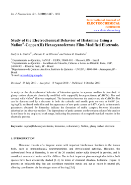 Study of the Electrochemical Behavior of Histamine Using a Nafion