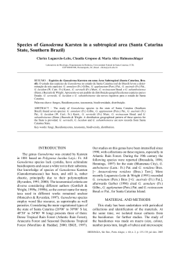 Species of Ganoderma Karsten in a subtropical area (Santa