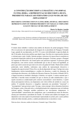 a constru&ccedil;&atilde;o discursiva e imag&eacute;tica no jornal &uacute;ltima hora