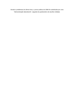 Devido a problemas de &uacute;ltima hora, a prova pr&aacute;tica de 2006 foi