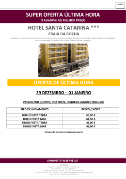 Hotel Santa Catarina - Última Hora Fim de Ano
