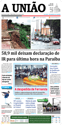 58,9 mil deixam declara&ccedil;&atilde;o de IR para &uacute;ltima hora na Para&iacute;ba