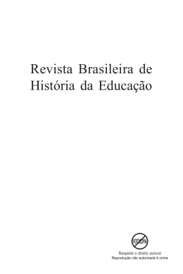 Revista Brasileira de Hist&oacute;ria da Educa&ccedil;&atilde;o