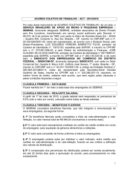 1 ACORDO COLETIVO DE TRABALHO &ndash; ACT - 2015