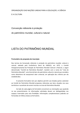 Dossi&ecirc; de candidatura