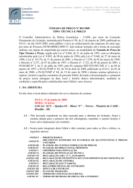 Edital da Tomada de Pre&ccedil;o n&ordm; 001/2009