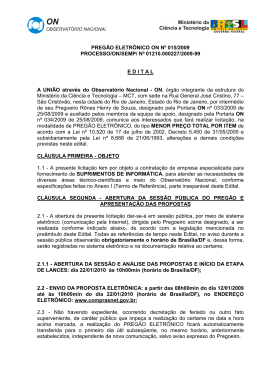 Preg&atilde;o Eletr&ocirc;nico 15 2009