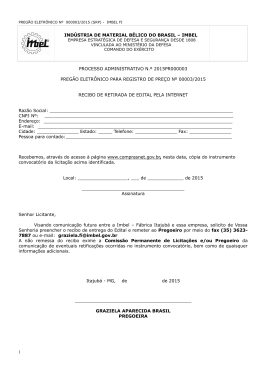 imbel processo administrativo n.&ordm; 2015pr000003 preg&atilde;o eletr&ocirc;nico
