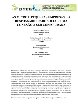 as micro e pequenas empresas e a responsabilidade social