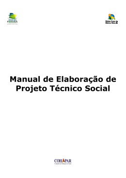 Manual de Elaboração de Projeto Técnico Social