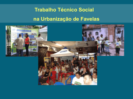 Trabalho técnico social na urbanização de favelas