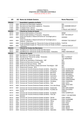 Unidades Gestoras (FIPLAN)