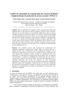 An&aacute;lise da capacidade de comunica&ccedil;&atilde;o dos sensores Radiuino e