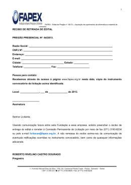 Preg&atilde;o 64 -13 Aquisi&ccedil;&atilde;o de suprimentos de informatica