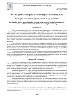 Uso de perfis sorol&oacute;gicos e bacteriol&oacute;gicos em