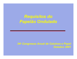 Requisitos do Papel&atilde;o Ondulado