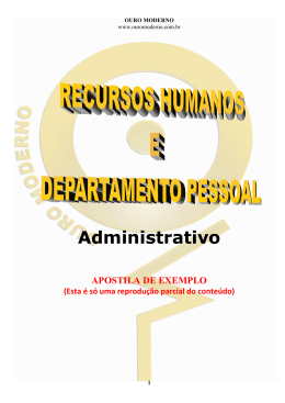 recrutamento e sele&ccedil;&atilde;o - Ouro Moderno