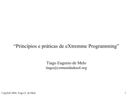 “Princípios e práticas de eXtremme Programming”