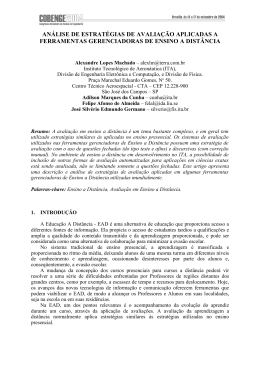 an&aacute;lise de estrat&eacute;gias de avalia&ccedil;&atilde;o aplicadas a
