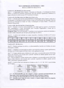 xx CAMINHADA ECOL&Oacute;GICA 12011 REGULAMENTO