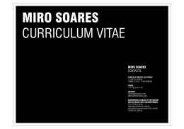 MIRO SOARES CURRICULUM VITAE