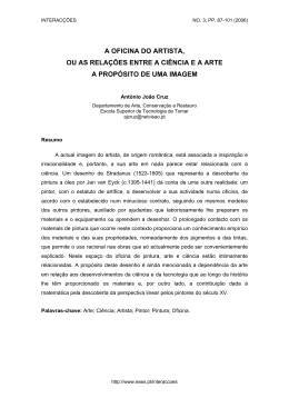 a oficina do artista, ou as rela&ccedil;&otilde;es entre a ci&ecirc;ncia e a arte a