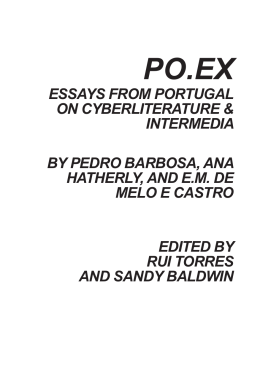 essays from portugal on cyberliterature & intermedia by pedro